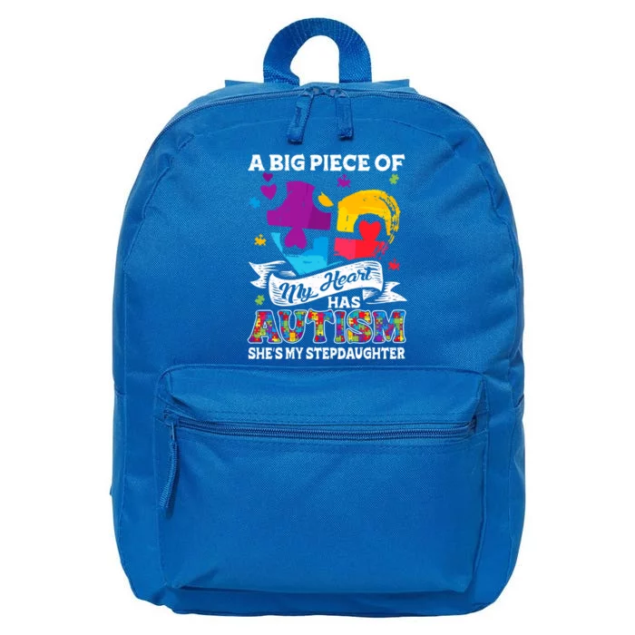 A Piece Of My Heart Has Autism My Stepdaughter Gift 16 in Basic Backpack