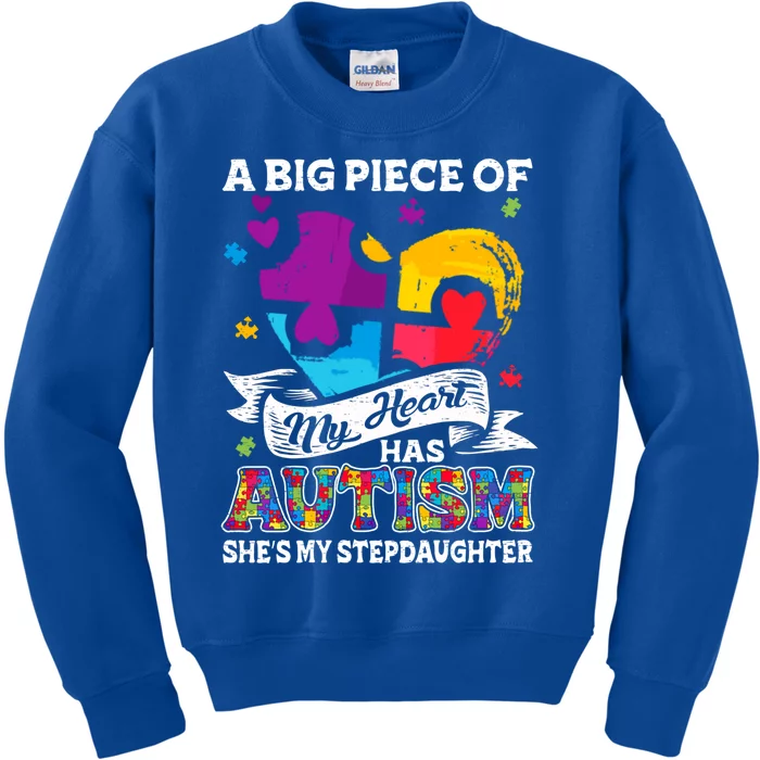 A Piece Of My Heart Has Autism My Stepdaughter Gift Kids Sweatshirt