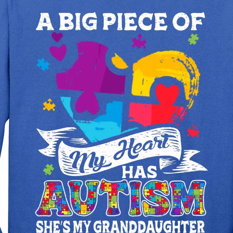 A Piece Of My Heart Has Autism My Granddaughter Great Gift Tall Long Sleeve T-Shirt