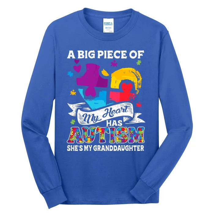 A Piece Of My Heart Has Autism My Granddaughter Great Gift Tall Long Sleeve T-Shirt