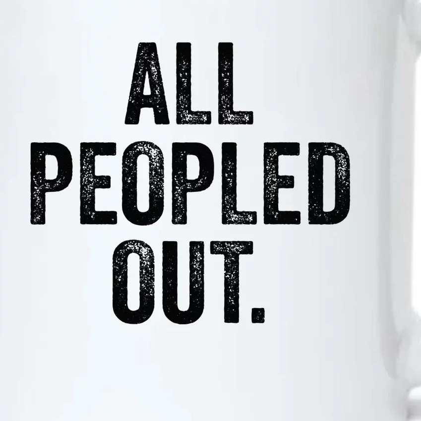 All Peopled Out Funny Introvert Black Color Changing Mug