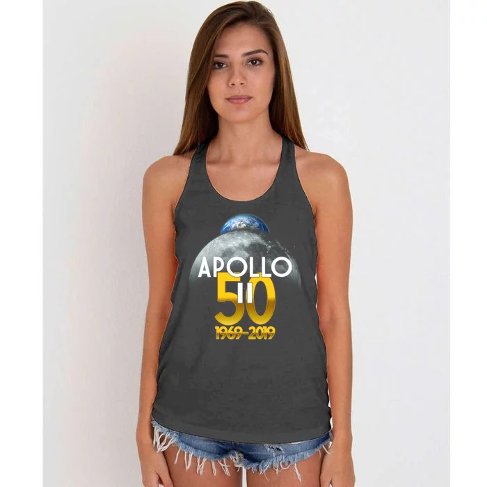 Apollo 11 50th Anniversary Women's Knotted Racerback Tank