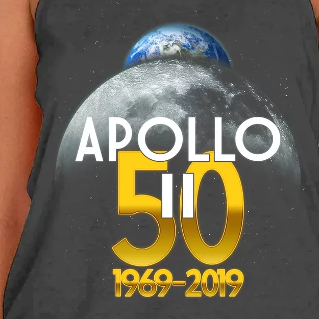 Apollo 11 50th Anniversary Women's Knotted Racerback Tank