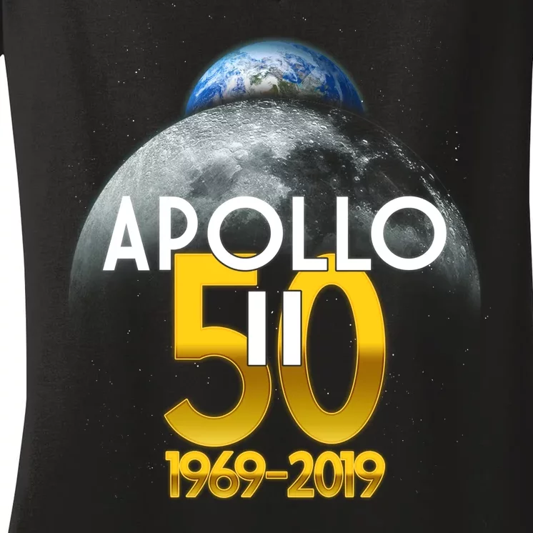 Apollo 11 50th Anniversary Women's V-Neck T-Shirt