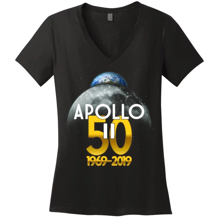 Apollo 11 50th Anniversary Women's V-Neck T-Shirt