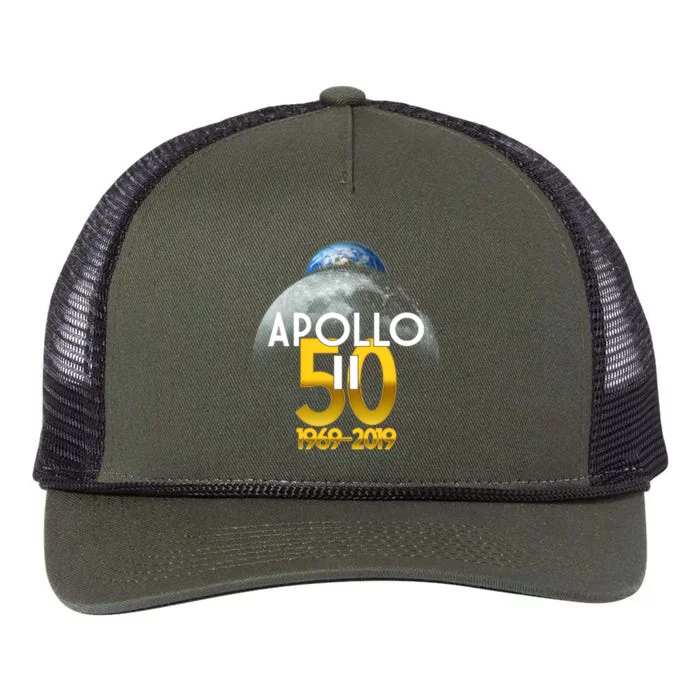 Apollo 11 50th Anniversary Retro Rope Trucker Hat Cap