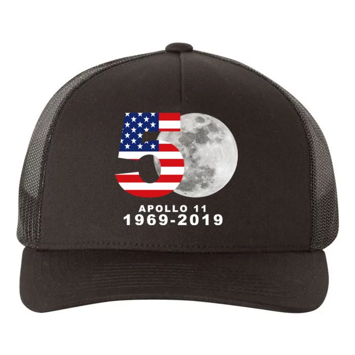 Apollo 11 50th Anniversary American Moon Landing Yupoong Adult 5-Panel Trucker Hat