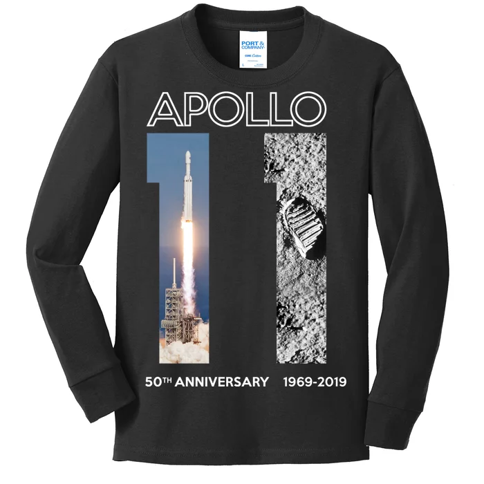 Apollo 11 50th Anniversary Design Kids Long Sleeve Shirt