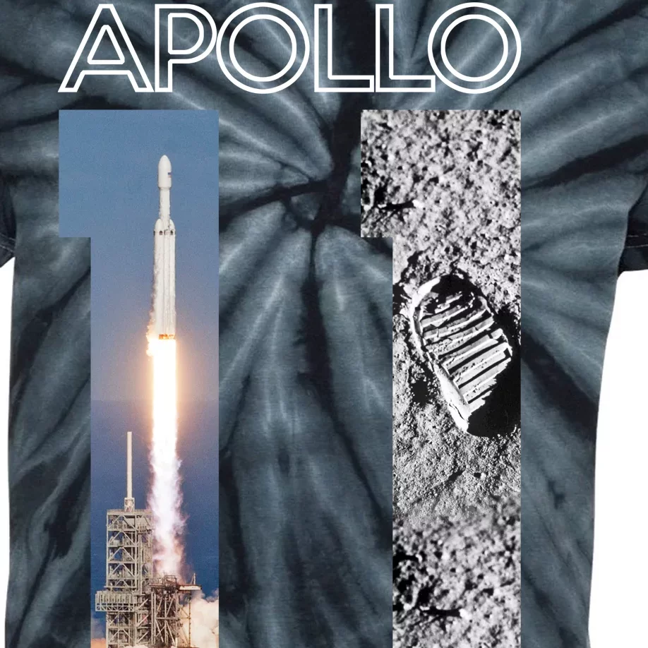 Apollo 11 50th Anniversary Design Kids Tie-Dye T-Shirt