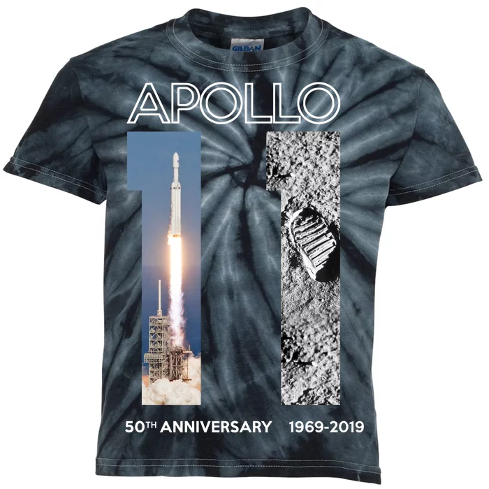 Apollo 11 50th Anniversary Design Kids Tie-Dye T-Shirt