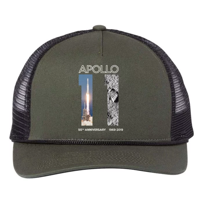 Apollo 11 50th Anniversary Design Retro Rope Trucker Hat Cap