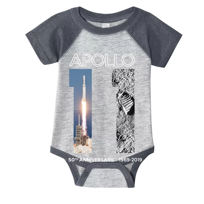 Apollo 11 50th Anniversary Design Infant Baby Jersey Bodysuit