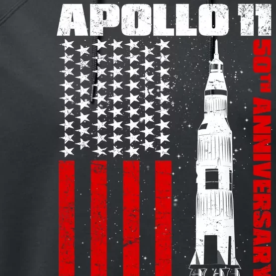 Apollo 11 50th Anniversary Flag Performance Fleece Hoodie