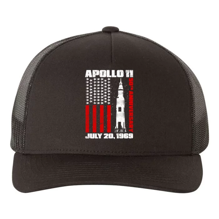 Apollo 11 50th Anniversary Flag Yupoong Adult 5-Panel Trucker Hat