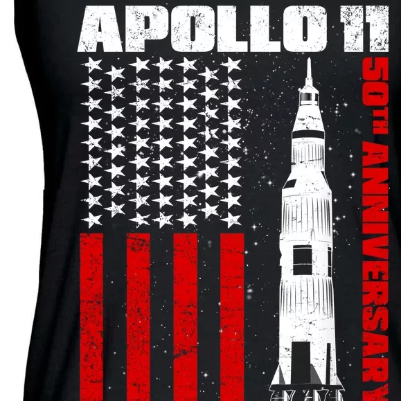 Apollo 11 50th Anniversary Flag Ladies Essential Flowy Tank