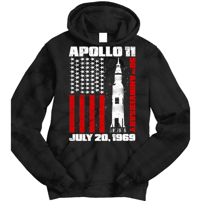 Apollo 11 50th Anniversary Flag Tie Dye Hoodie