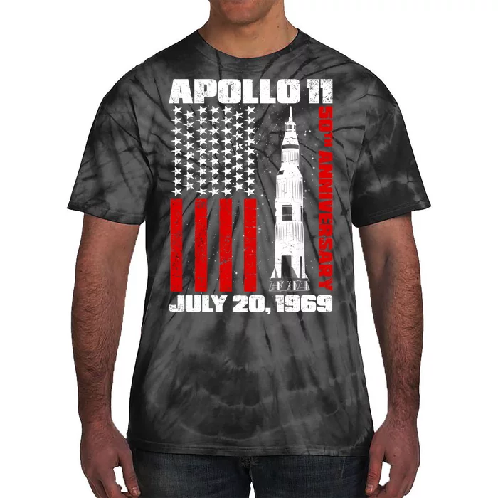 Apollo 11 50th Anniversary Flag Tie-Dye T-Shirt