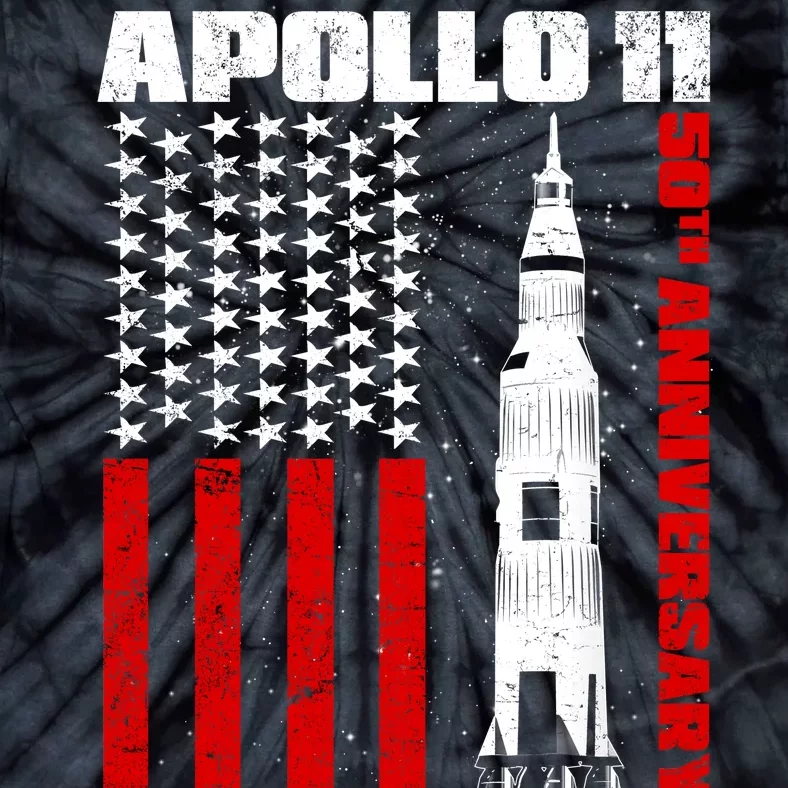 Apollo 11 50th Anniversary Flag Tie-Dye T-Shirt