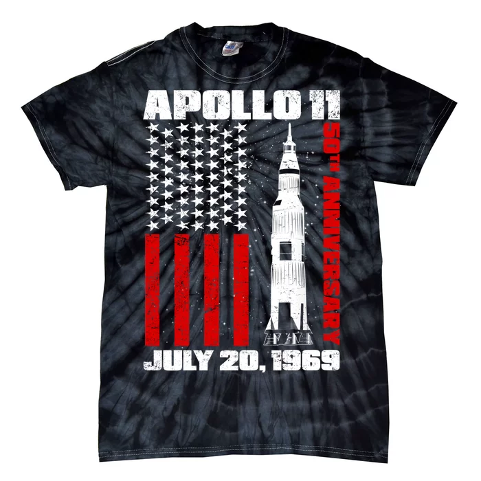 Apollo 11 50th Anniversary Flag Tie-Dye T-Shirt