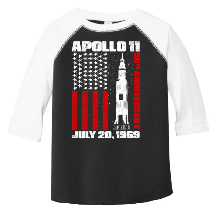 Apollo 11 50th Anniversary Flag Toddler Fine Jersey T-Shirt