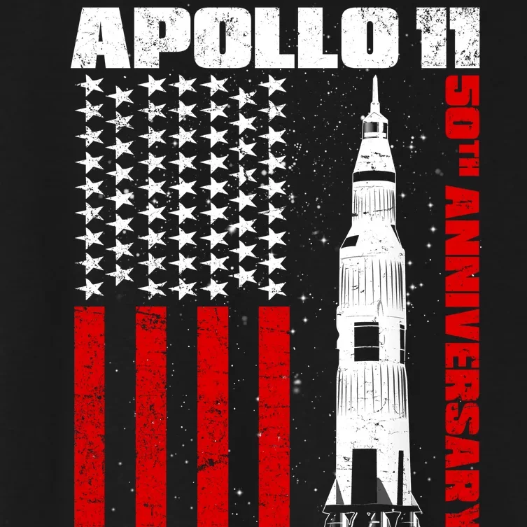 Apollo 11 50th Anniversary Flag Women's Crop Top Tee