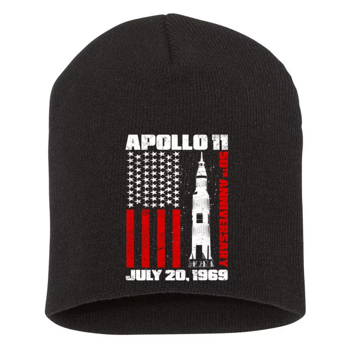 Apollo 11 50th Anniversary Flag Short Acrylic Beanie