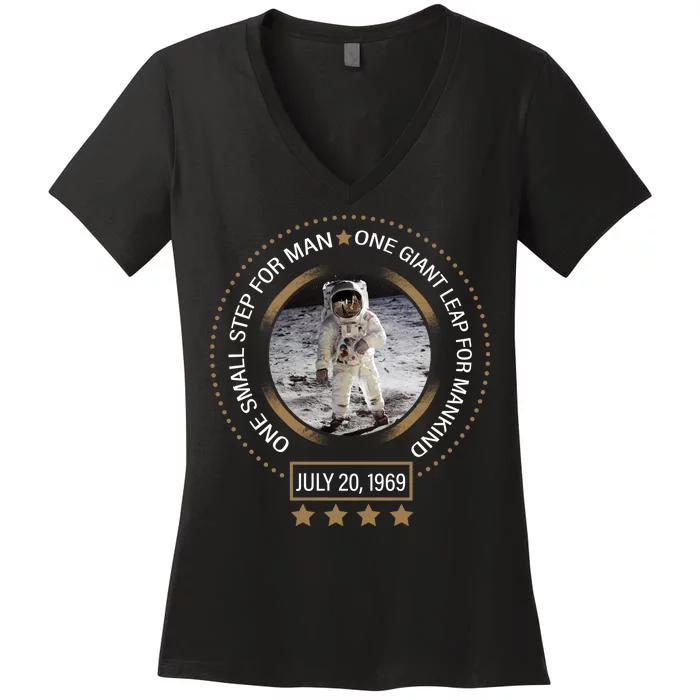 Apollo 11 50th Anniversary Moon Landing 1969-2019 Women's V-Neck T-Shirt