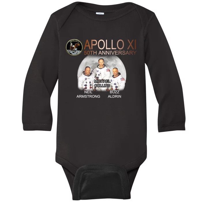 APOLLO 11 Astronauts 50th Anniversary Baby Long Sleeve Bodysuit