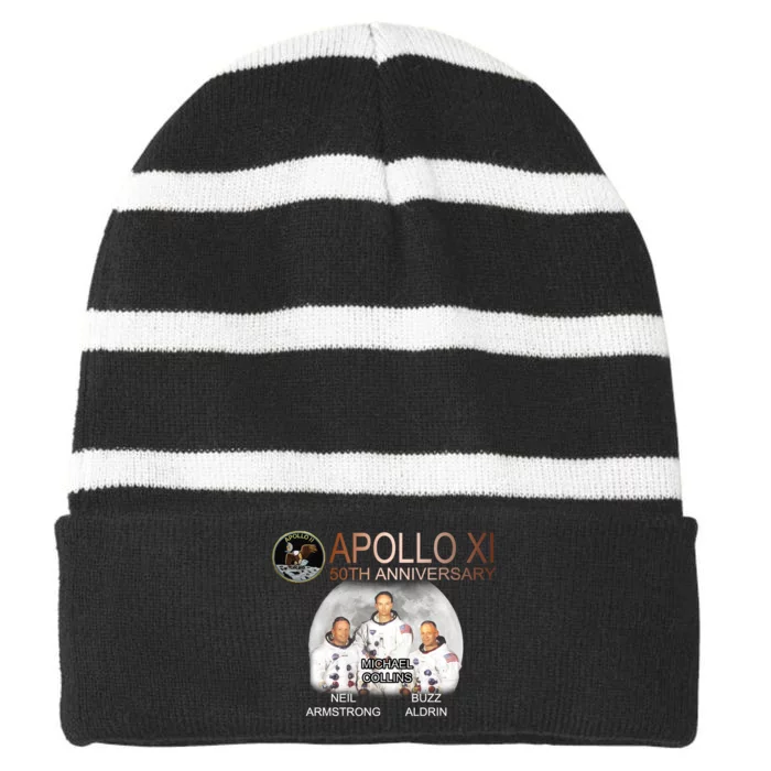 APOLLO 11 Astronauts 50th Anniversary Striped Beanie with Solid Band