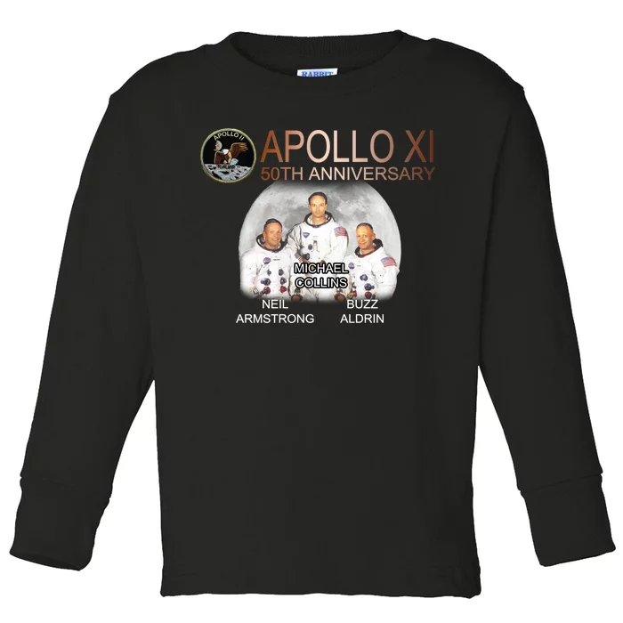 APOLLO 11 Astronauts 50th Anniversary Toddler Long Sleeve Shirt