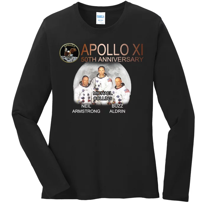 APOLLO 11 Astronauts 50th Anniversary Ladies Long Sleeve Shirt