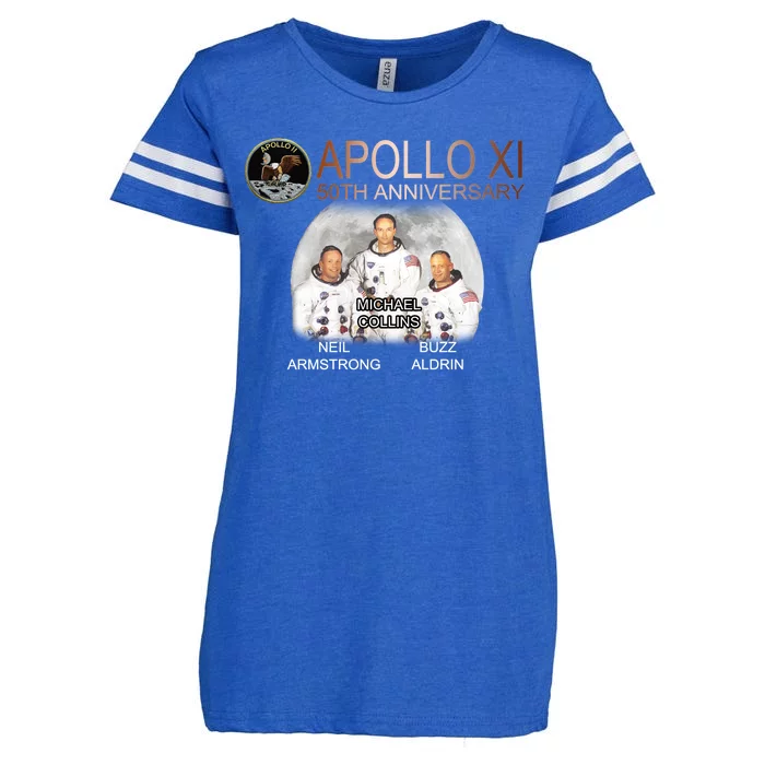 APOLLO 11 Astronauts 50th Anniversary Enza Ladies Jersey Football T-Shirt