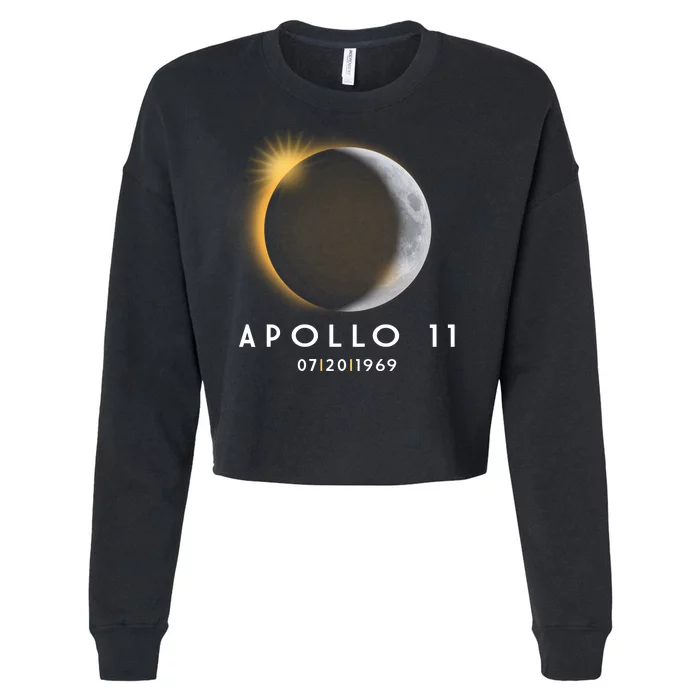 Apollo 11 Eclipse 50th Anniversary Cropped Pullover Crew