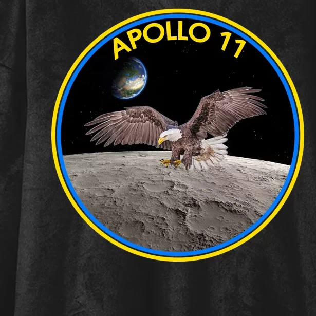 Apollo 11 Emblem Moon Landing Bald Eagle Hooded Wearable Blanket