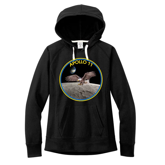 Apollo 11 Emblem Moon Landing Bald Eagle Women's Fleece Hoodie