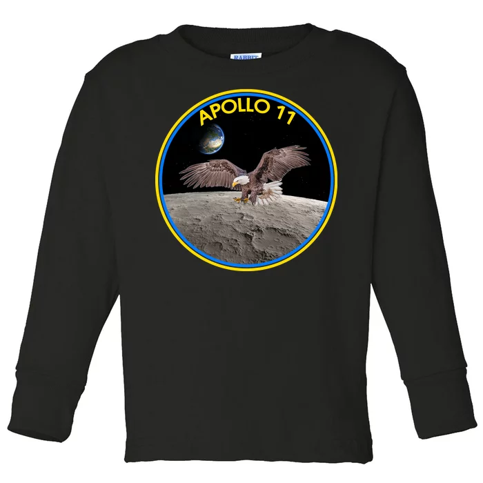 Apollo 11 Emblem Moon Landing Bald Eagle Toddler Long Sleeve Shirt