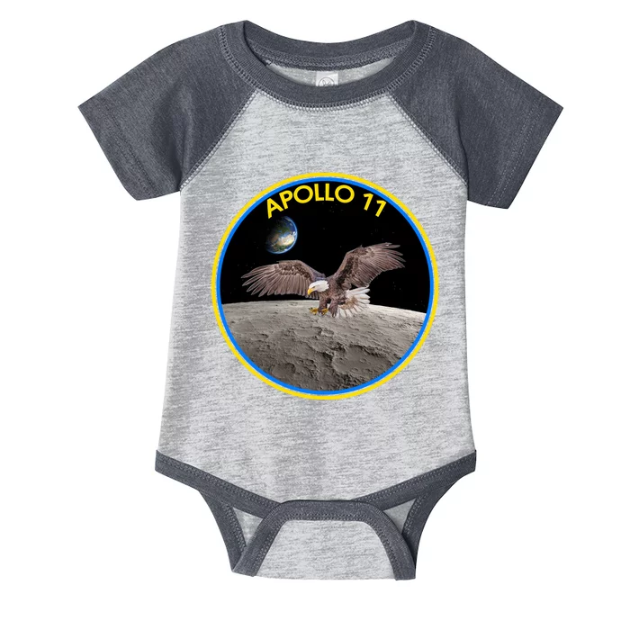 Apollo 11 Emblem Moon Landing Bald Eagle Infant Baby Jersey Bodysuit