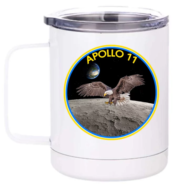 Apollo 11 Emblem Moon Landing Bald Eagle Front & Back 12oz Stainless Steel Tumbler Cup