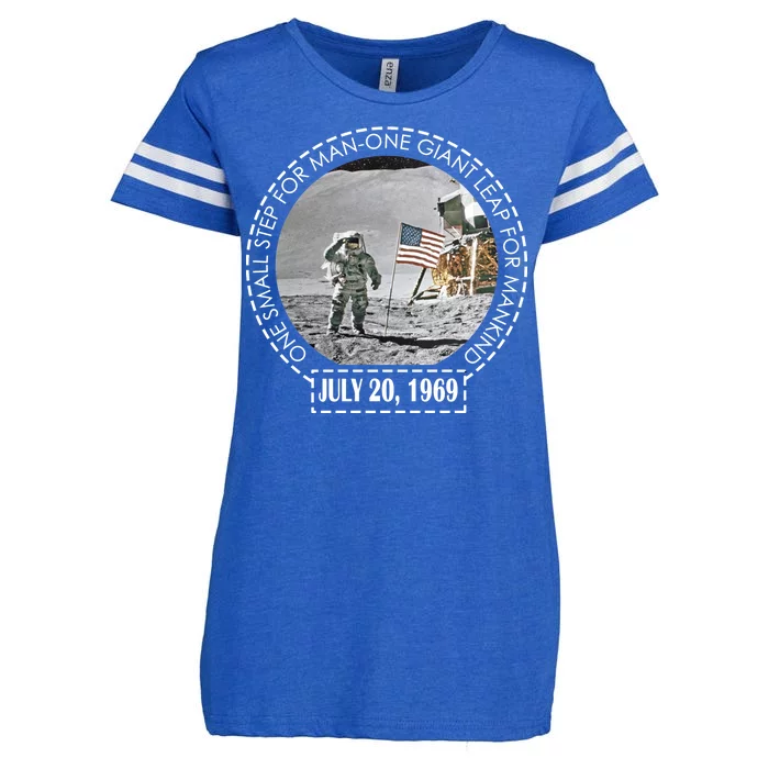 Apollo 11 Moon Landing Emblem 50th Anniversary Enza Ladies Jersey Football T-Shirt