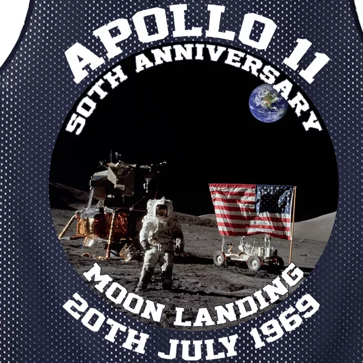 Apollo 11 Moon Landing July 20th 1969 Mesh Reversible Basketball Jersey Tank