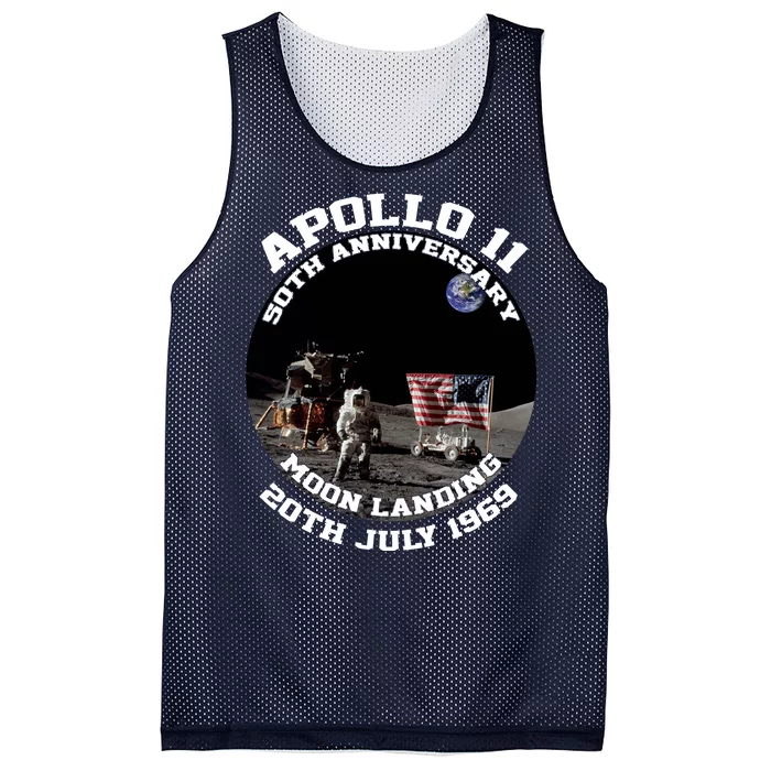 Apollo 11 Moon Landing July 20th 1969 Mesh Reversible Basketball Jersey Tank