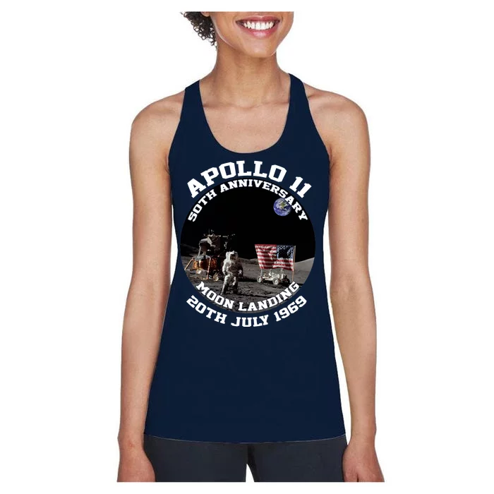 Apollo 11 Moon Landing July 20th 1969 Women's Racerback Tank