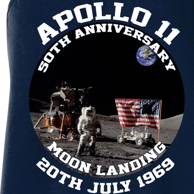 Apollo 11 Moon Landing July 20th 1969 Women's Racerback Tank