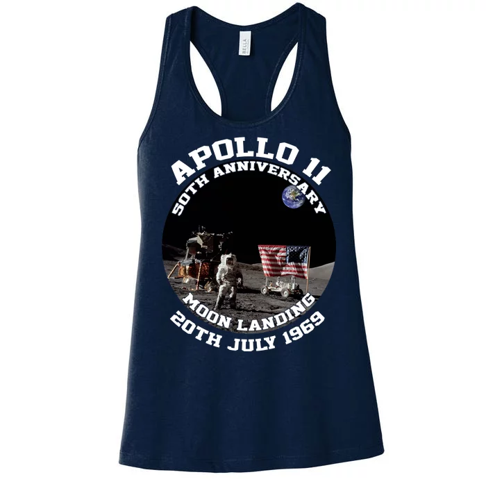 Apollo 11 Moon Landing July 20th 1969 Women's Racerback Tank