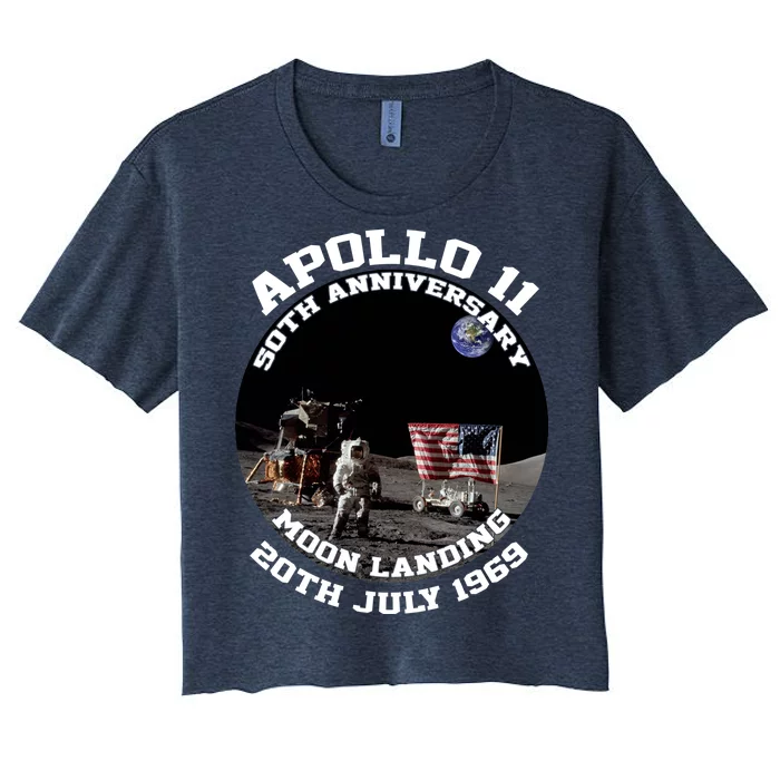 Apollo 11 Moon Landing July 20th 1969 Women's Crop Top Tee