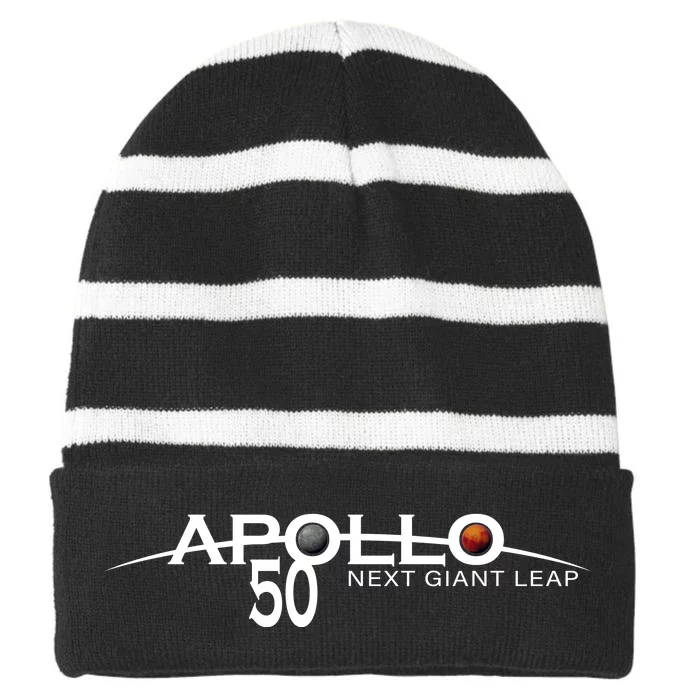 Apollo 11 Next Giant Leap 50th Anniversary Striped Beanie with Solid Band