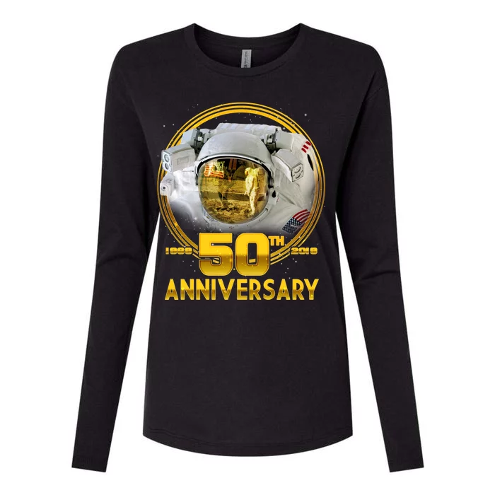 Apollo Landing 50th Golden Anniversary Womens Cotton Relaxed Long Sleeve T-Shirt