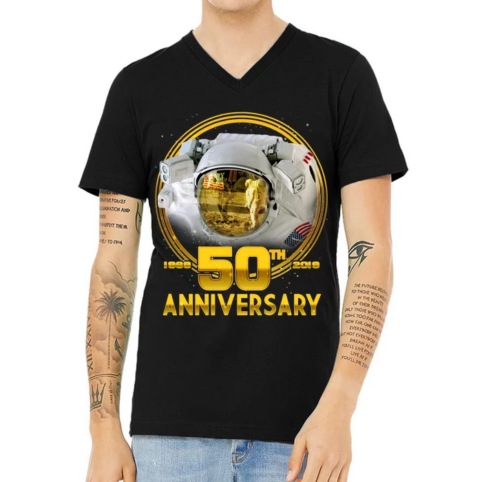 Apollo Landing 50th Golden Anniversary V-Neck T-Shirt