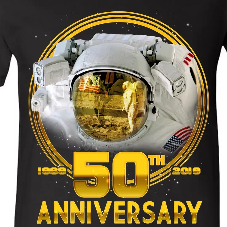 Apollo Landing 50th Golden Anniversary V-Neck T-Shirt