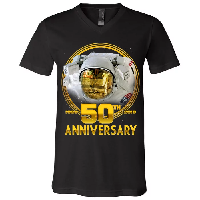 Apollo Landing 50th Golden Anniversary V-Neck T-Shirt